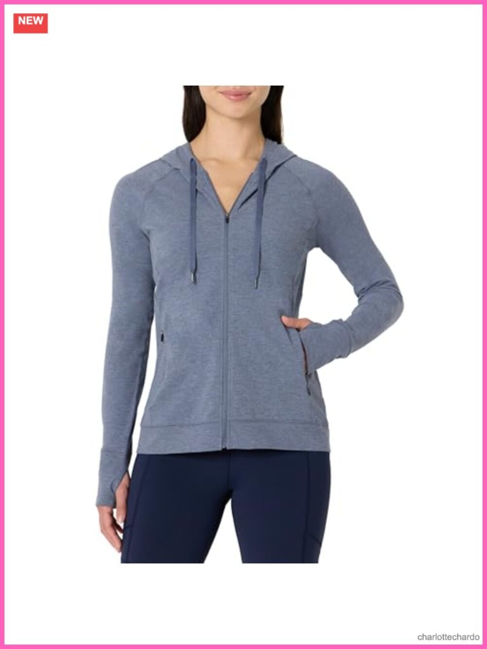 Women's Athletic Soft Performance Lightweight Zip Up Workout Hoodie Jacket